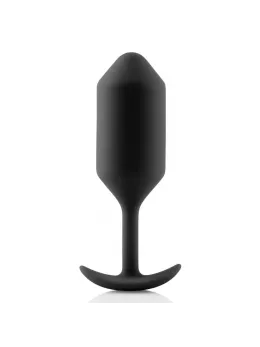 b-Vibe Snug Plug 3 Black Weighted Silicone Anal Model 180g 3.6x12.7cm