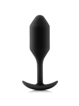 b-Vibe Snug Plug 2 Black Weighted Silicone Intimate Trainer 114g 3x11.4cm