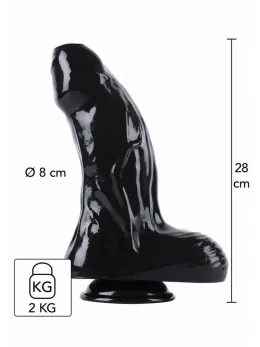 HIDDEN DESIRE Extreme Dong Xtra Thick 28 cm Black PVC Model
