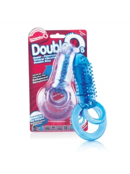 The Screaming O DoubleO 8 Blue - Dual Ring Intimate Device, Waterproof