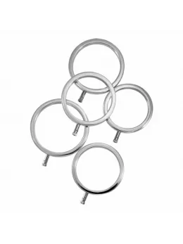 ElectraStim Set of 5 Solid Metal Rings - Adjustable Electro System