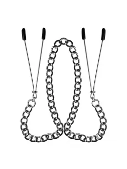 S&M Adjustable Heart Nipple Clips with Comfort Pads, Silver Finish