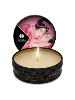 Shunga Mini Massage Candle Rose Petals 30ml - Romantic Ambiance Candle