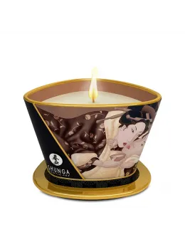 Shunga Massage Candle Chocolate 170ml - Romantic Aromatic Wax Oil