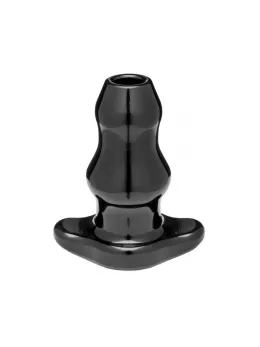 Perfect Fit Double Tunnel Plug Medium Black - Innovative Open-Channel Plug