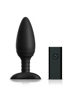 Nexus Ace L Large Silicone Plug with Remote, Black, 5.1cm Diameter