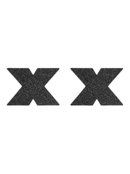 Bijoux Indiscrets Flash Cross Black Body Art Stickers - Reusable, Silicone