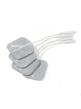 Mystim Electrodes 4 pcs - Reusable Pads for TENS Units, 2 mm Plug