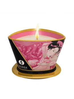 Shunga Massage Candle Rose Petals 170ml - Aromatic Massage Oil Candle