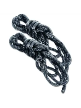 Sportsheets S&M Silky Rope Kit Black 2x183cm Soft Bondage Set