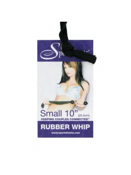 Sportsheets S&M Rubber Whip Small Black 25 cm - Flexible Handle