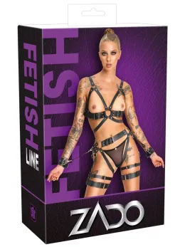 ZADO Leather Harness Set S/M - Premium Adjustable Multi-Piece System
