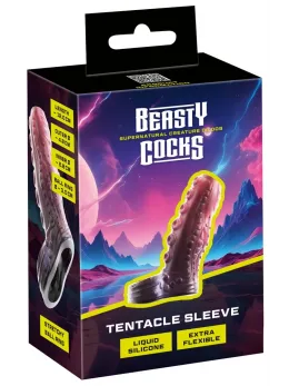 Beasty Cocks Tentacle Sleeve Liquid Silicone, Metallic, 12cm, Flexible Fit