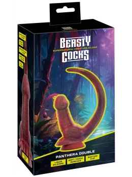Beasty Cocks Panthera Double Silicone Intimate Machine with Suction Cup 47cm