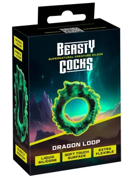 Beasty Cocks Dragon Loop Silicone Anatomical Support Ring 8 cm Black
