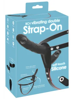 You2Toys RC Vibrating Double Strap-On Adjustable Silicone Black