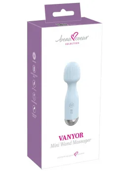 beau coeur Vanyor Mini Wand Massager Compact Silicone 15.4cm Pink