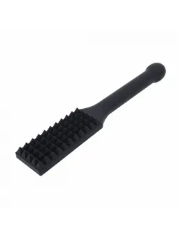 Sportsheets Edge Spiked Paddle Black - Silicone Impact Tool, Metal Core