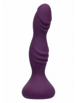 Deep Stud Probe Silicone Dual Motor Curved Intimate Device Black