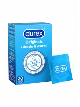Durex Classic Naturel 3-Pack 56mm Transparent Latex, Pleasant Scent