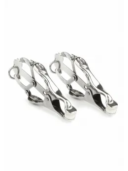 Mr. Steel Squeezer Adjustable Nipple Clamps with Ring, Stainless Steel