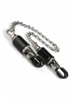 Mr. Steel Barrel Adjustable Nipple Clamps with Chain - Precision Grip