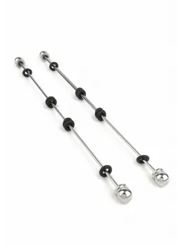Mr. Steel Nipple Sticks with Ball 20cm Stainless Steel Adjustable Rods