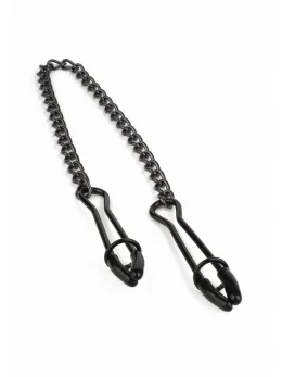 Mr. Steel Tweezer Nipple Clamps Black Adjustable Stainless Steel Chain