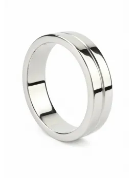 Mr. Steel Single Grooved Stainless Steel Ring 50mm - Polished Finish