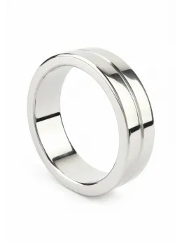 Mr. Steel Single Grooved Ring 45mm Stainless Steel Elegant Design
