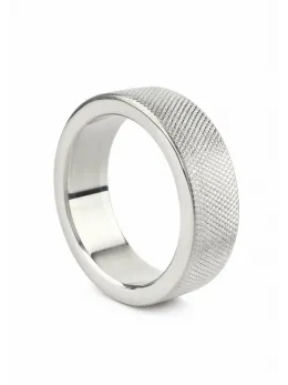 Mr. Steel CrissCross C-Ring 40mm Stainless Steel Textured Ring