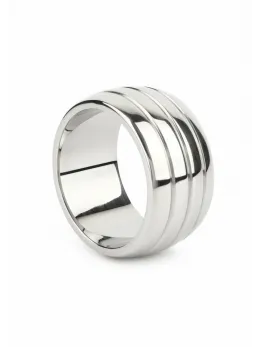 Mr. Steel Oval Barrel Ring 50mm Stainless Steel Comfort Fit