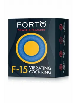 FORTO F-15 Vibrating Ring Blue - 10 Modes, Waterproof, USB Charging