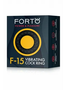 FORTO F-15 Vibrating Ring Black - 10 Modes, Waterproof, USB Charging
