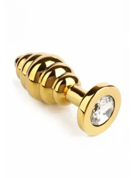 Mr. Steel Twister Medium Stainless Steel Spiral Plug with Jeweled Base
