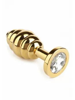 Mr. Steel Twister Large Stainless Steel Spiral Plug with Jeweled Base