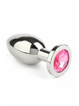 Mr. Steel Jeweled Plug Large Stainless Steel with Gemstone Base