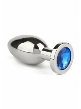 Mr. Steel Jeweled Plug Large Stainless Steel with Gemstone Base