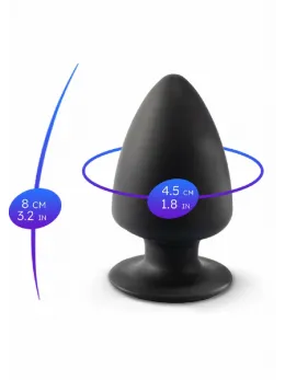 Silex-D Plug Model 1 Xsmall Black - Thermo-Reactive Silicone, Compact Size