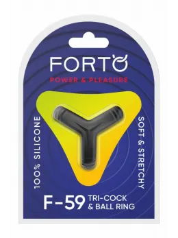 FORTO F-59 Black Tri Functional Silicone Ring Adjustable System