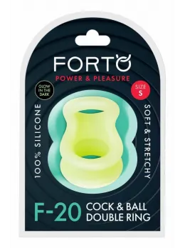 FORTO F-20 Balls Stretcher Small Glow Premium Silicone Ring