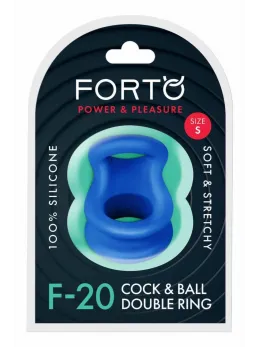 FORTO F-20 Balls Stretcher Small Blue Premium Silicone Ring