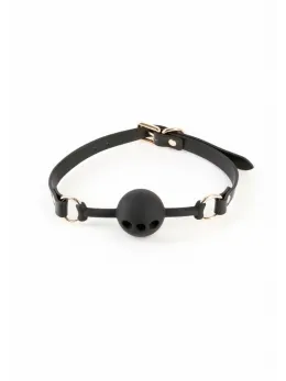 Fetish & Fashion Fran Gag Adjustable PU Ball Gag Black