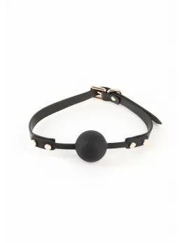 Fetish & Fashion Janice Gag Adjustable PU Ball Gag Black