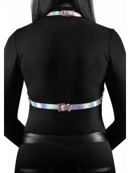 Cosmo Harness Crave Chest Harness Rose Gold Adjustable Vinyl S/M
