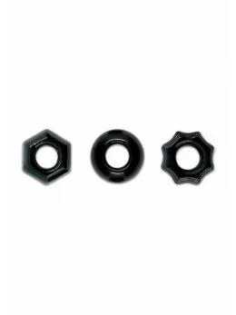 Renegade Chubbies Super Elastic Stackable Rings TPE Black Set