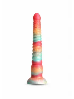 Colours Stacked 9 Inch Silicone Model, Tri-Colored, Satin Finish