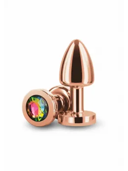 NS Novelties Rear Assets Petite Chrome-Plated Aluminum Plug Pink Gem