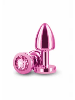 NS Novelties Rear Assets Petite Chrome-Plated Aluminum Plug Pink Gem