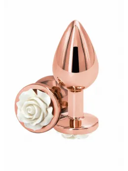 Rose Buttplug Medium Chrome-Plated Aluminum Visual Accent